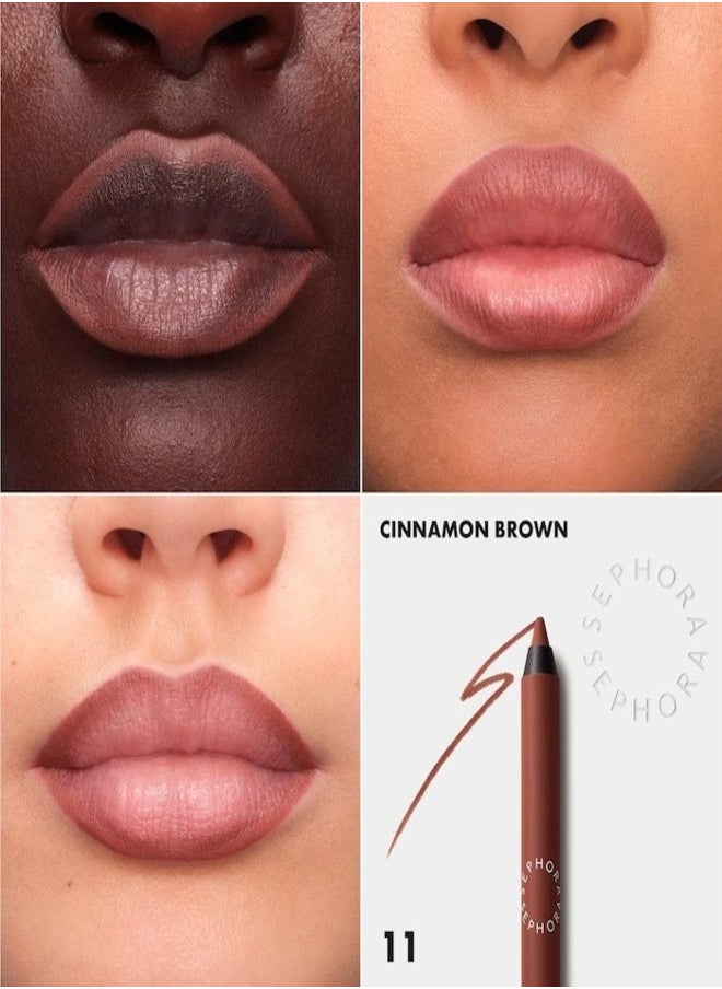 SEPHORA COLLECTION Colorful 8HR Longwear Transferproof Lip Liner 11 Cinnamon Brown - Matte Warm Brown – Waterproof Precision Lip Pencil 1.2g
