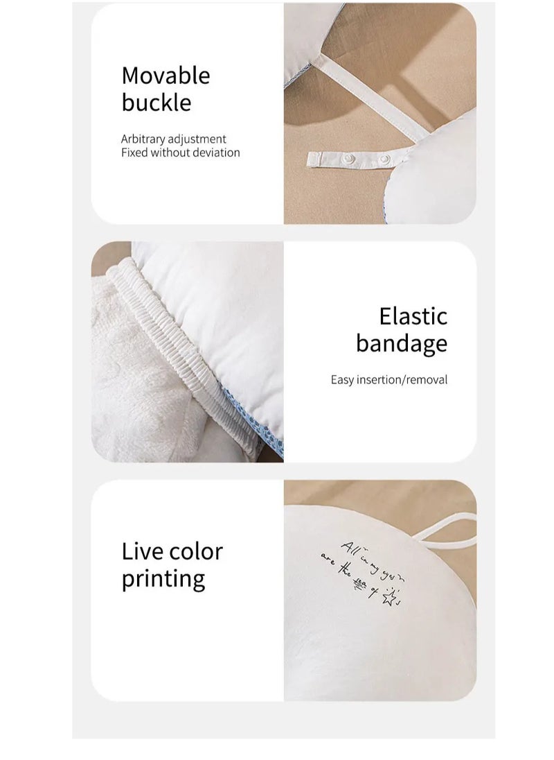 100% Cotton High Quality Soft U Shape Washable Comfortable Sleeping Baby Pillow For Newborn Baby