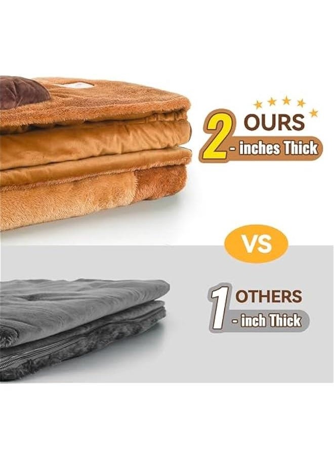 Kid Sleeping Bag, Plush Capybara Slumber Bag, Toddler Girl Boy Nap Mat, 2 In 1 Brown Animal Pillow, Happy Travel Sleepover Daycare Preschool Birthday Gift for Age 3 4 5 6 7 8 10 12 Child