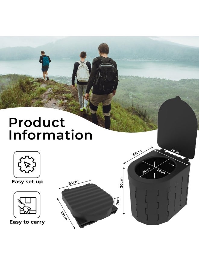 Portable Toilet for Camping, Potty Adults, Porta Travel Commode Bucket Car, Travel, Outdoor, Hiking, Backpack, Trips, Tent, Boat, Beach, Traffic Jam, Home