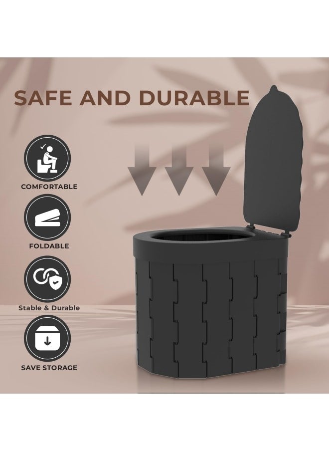 Portable Toilet for Camping, Potty Adults, Porta Travel Commode Bucket Car, Travel, Outdoor, Hiking, Backpack, Trips, Tent, Boat, Beach, Traffic Jam, Home