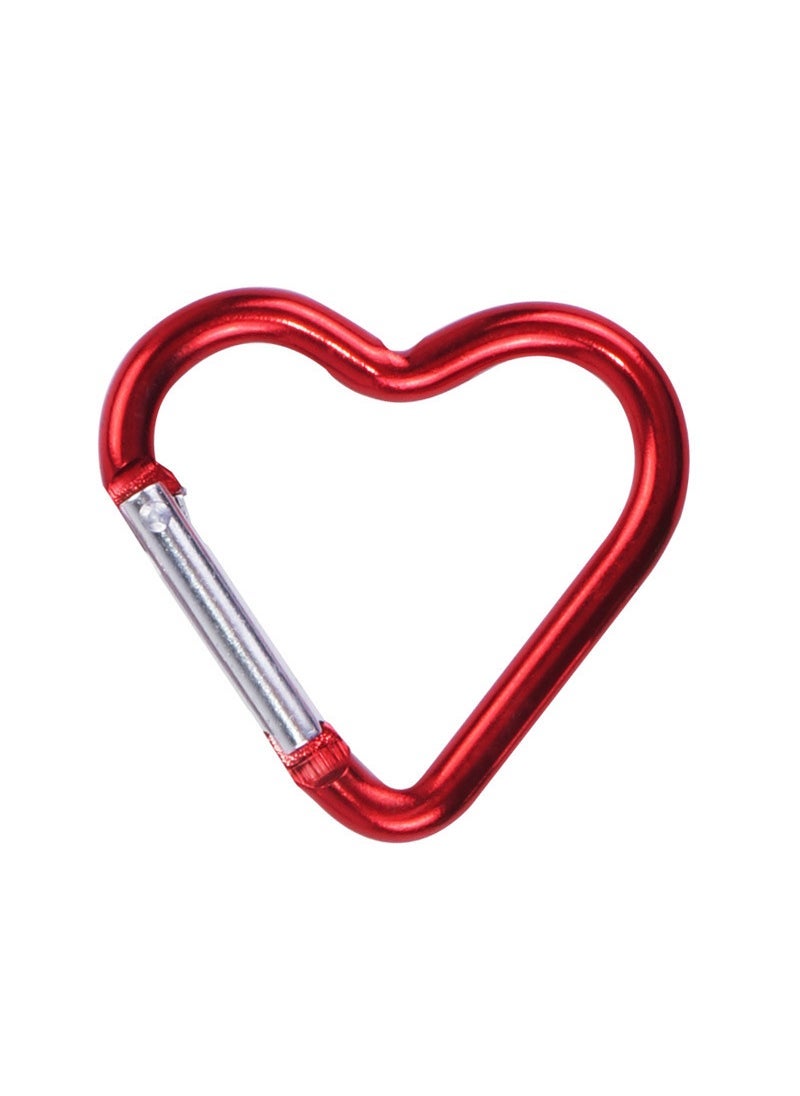 44x40mm Heart-Shaped Carabiner Clip Red