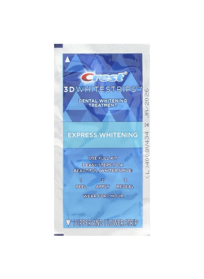 Crest, 3D Whitestrips™, Dental Whitening Kit, 1 Hour Express, 20 Strips