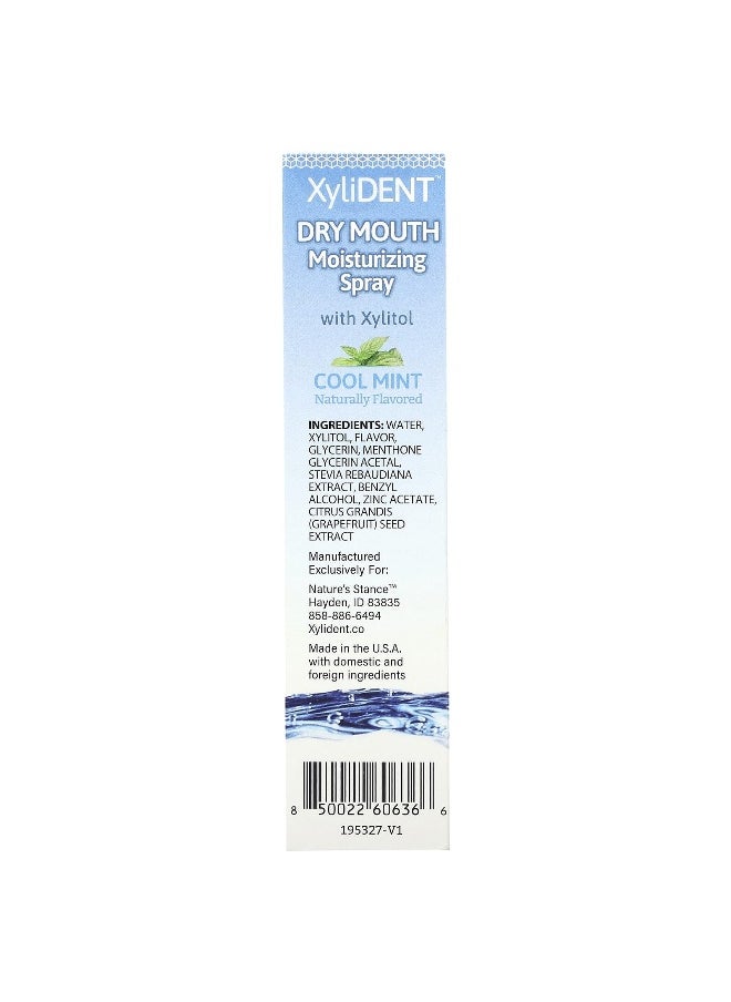 XyliDENT, Dry Mouth Moisturizing Spray with Xylitol, Cool Mint, 2 fl oz (59.1 ml)