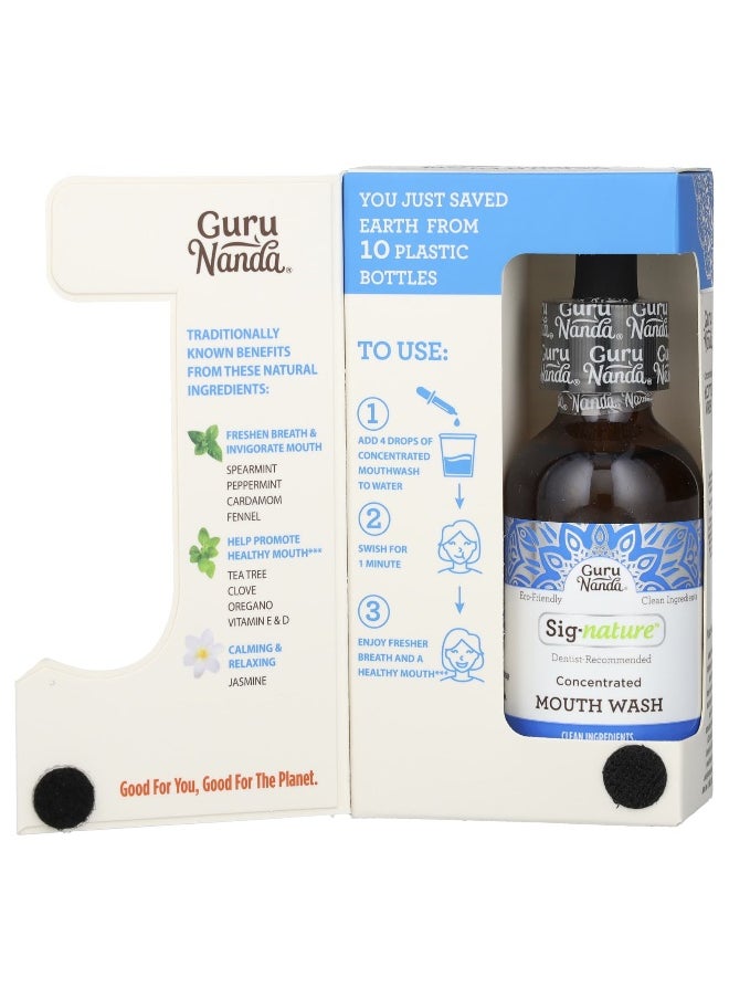 GuruNanda, Sig-Nature, Concentrated Mouth Wash, Wild Mint , 2 fl oz (59 ml)