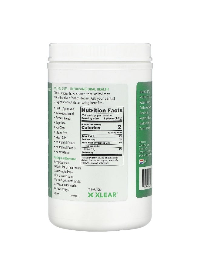 Xlear, Spry, Chewing Gum, Natural Spearmint, Sugar Free, 550 Pieces