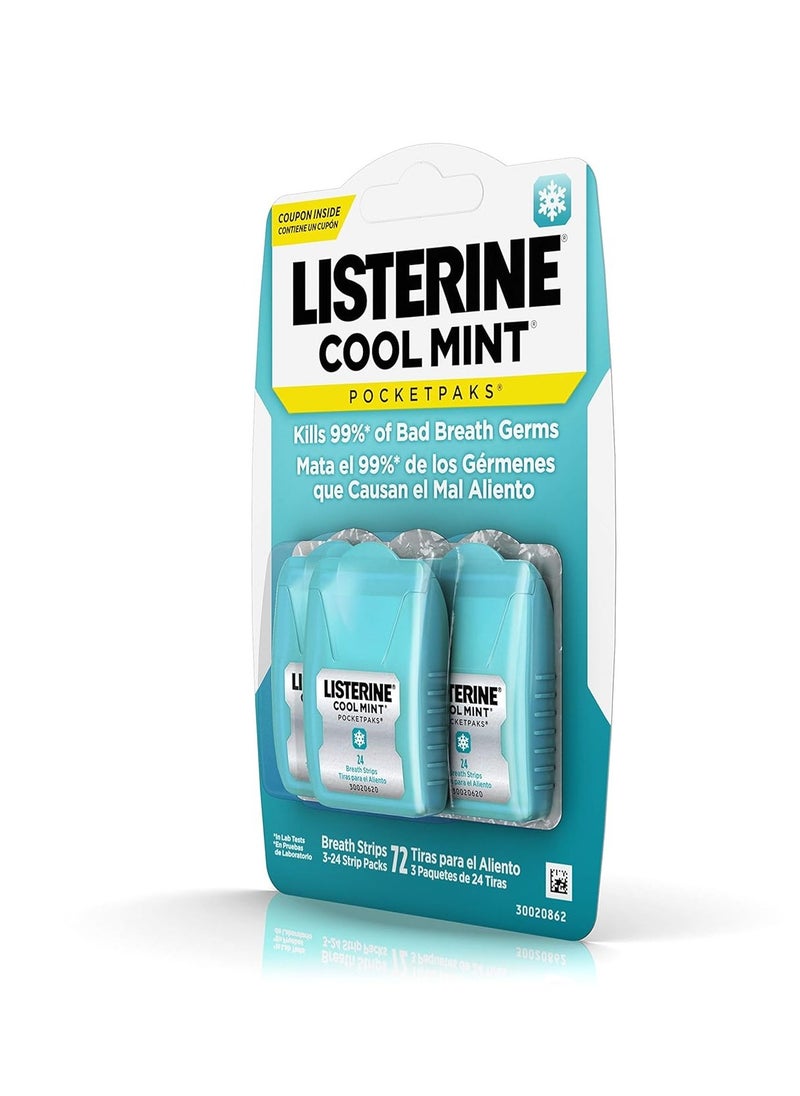 Listerine Pocketpaks Cool Mint Pack of 72 Count by Listerine