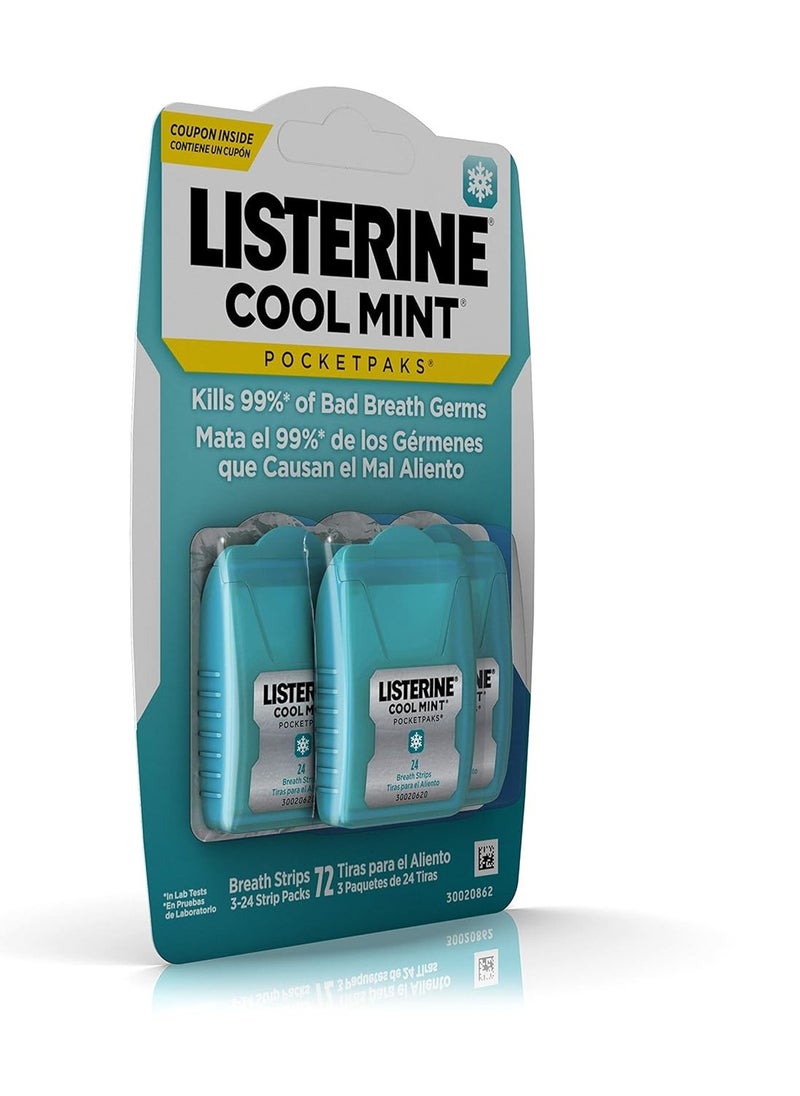 Listerine Pocketpaks Cool Mint Pack of 72 Count by Listerine
