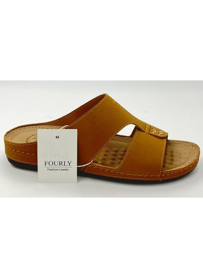 Men's Arabic Sandal Made in Italy (Camel)