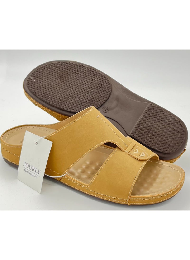 Men's Arabic Sandal Made in Italy (Camel)