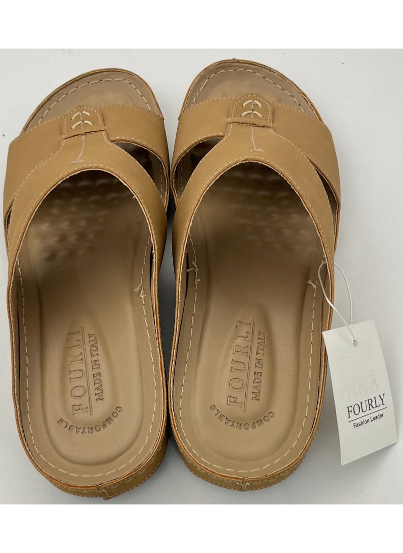 Men's Arabic Sandal Made in Italy (Camel)
