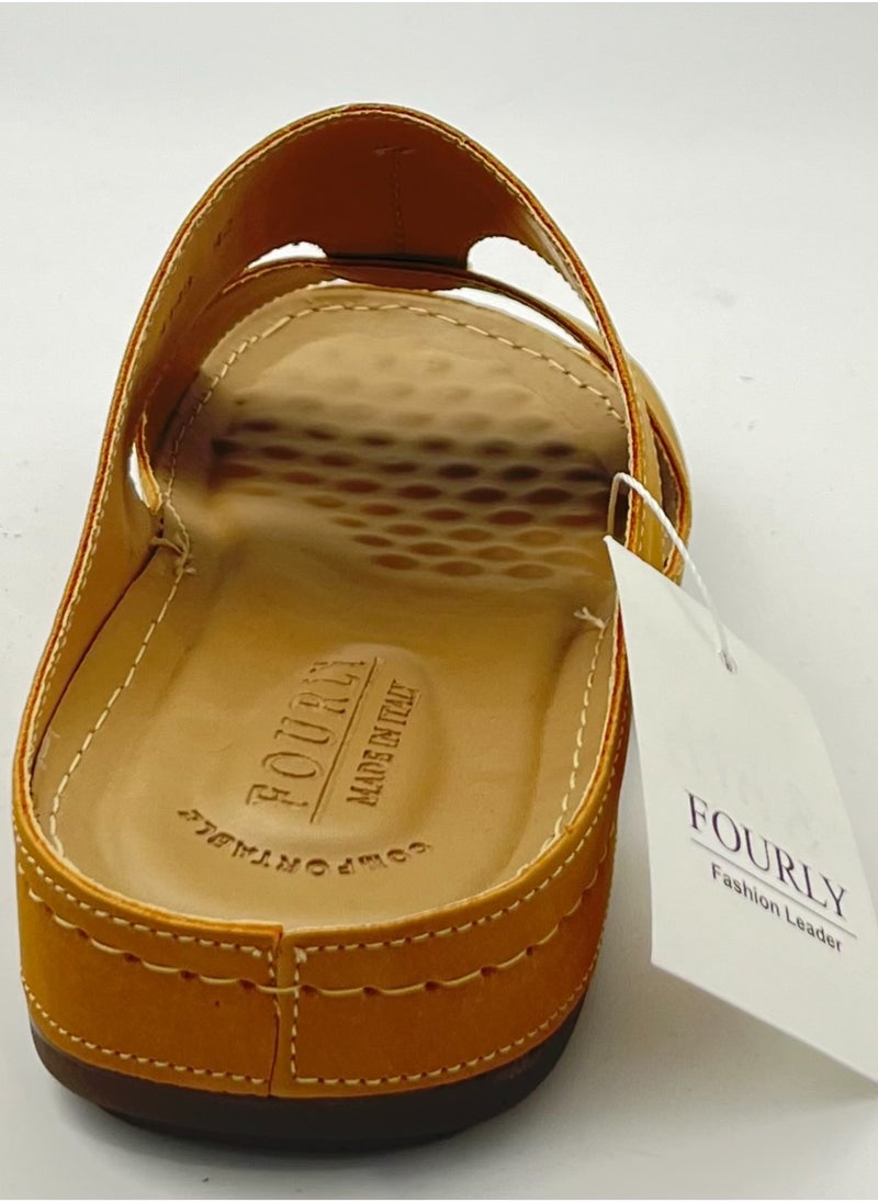 Men's Arabic Sandal Made in Italy (Camel)