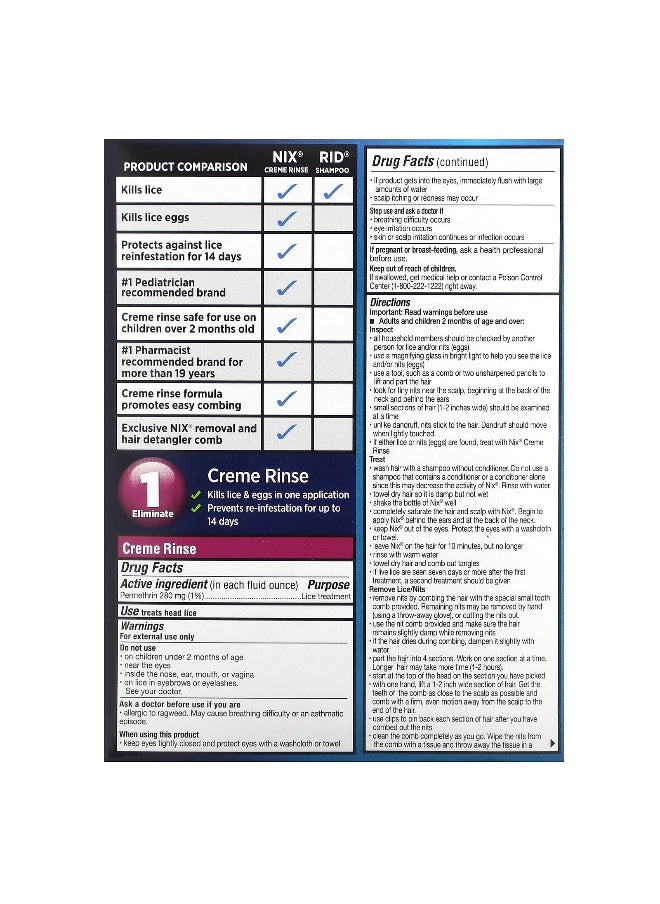 Nix, Complete Lice Treatment Kit , 1 Kit