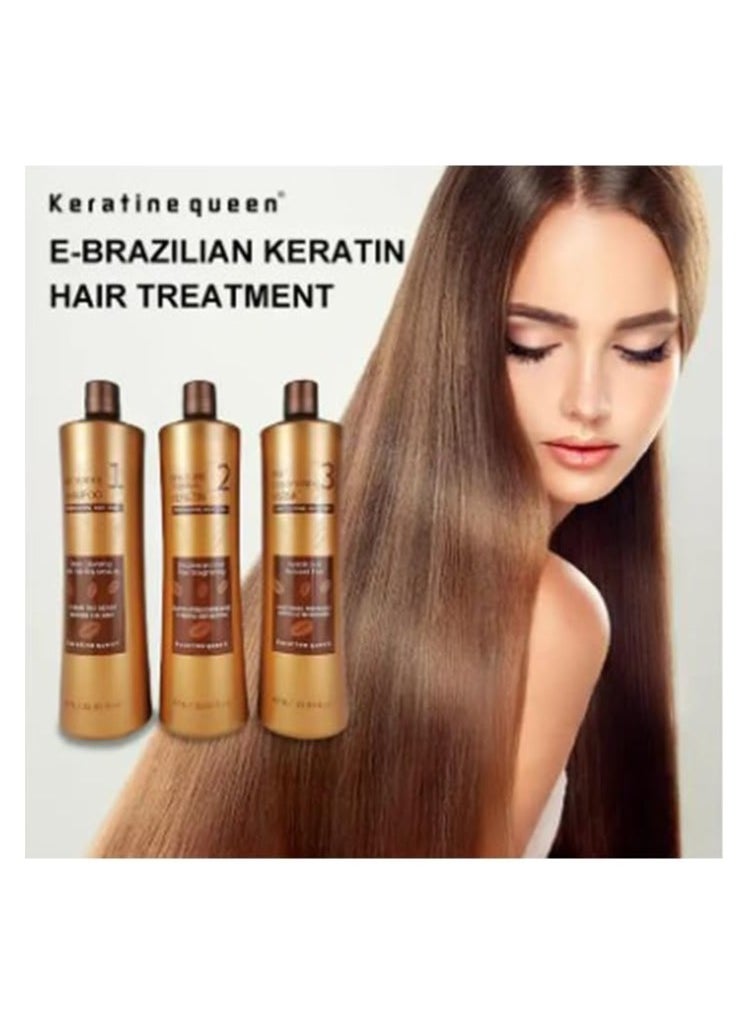 Keratine Queen Brazilian Treatment 3/Set 1L 33.81 Fl OZ