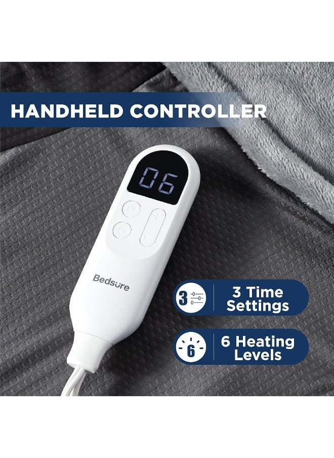 Bedsure Heating Pad for Neck and Shoulders - Electric Heating Neck Pad with 2-Hour Auto Shut Off, Weighted Heating Pad for Shoulder, Heated Pad with 6 Heating Levels & 3 Time Settings, 24