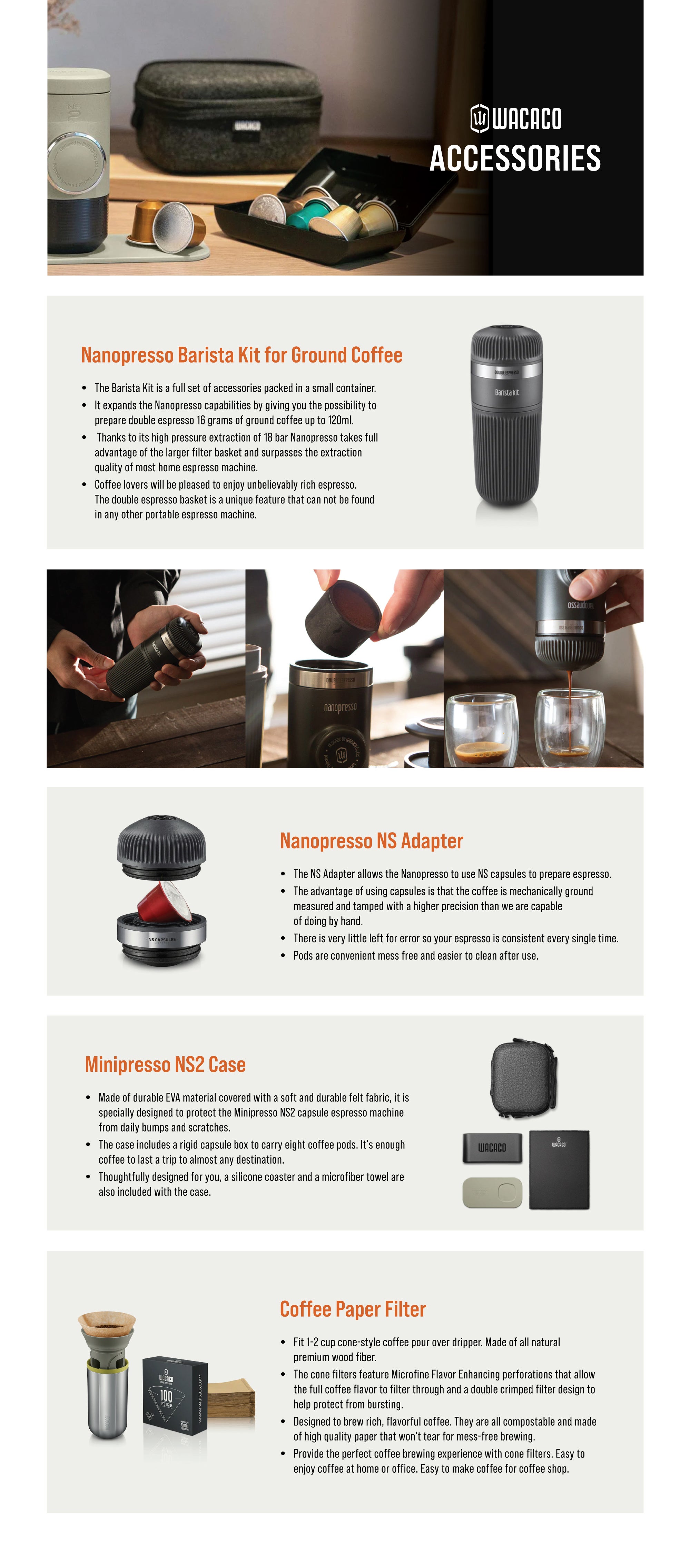 Nanopresso NS Adapter - Accessory for Nanopresso Portable Espresso Machine to work with Nespresso NS Capsules Black