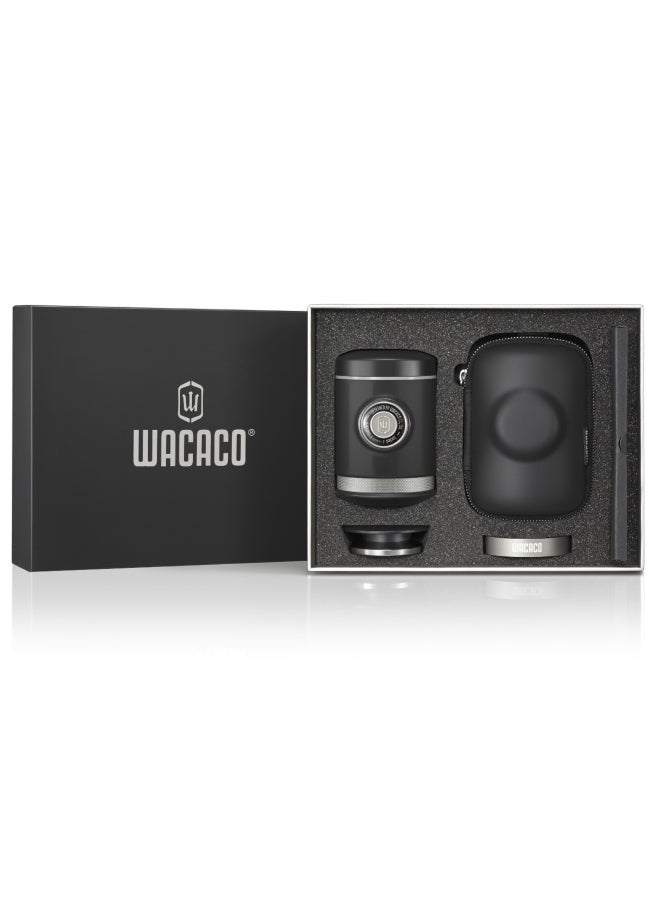 PicoPresso World's Most Compact Double Espresso Coffee Maker | Works with Ground Coffee -  Black Black