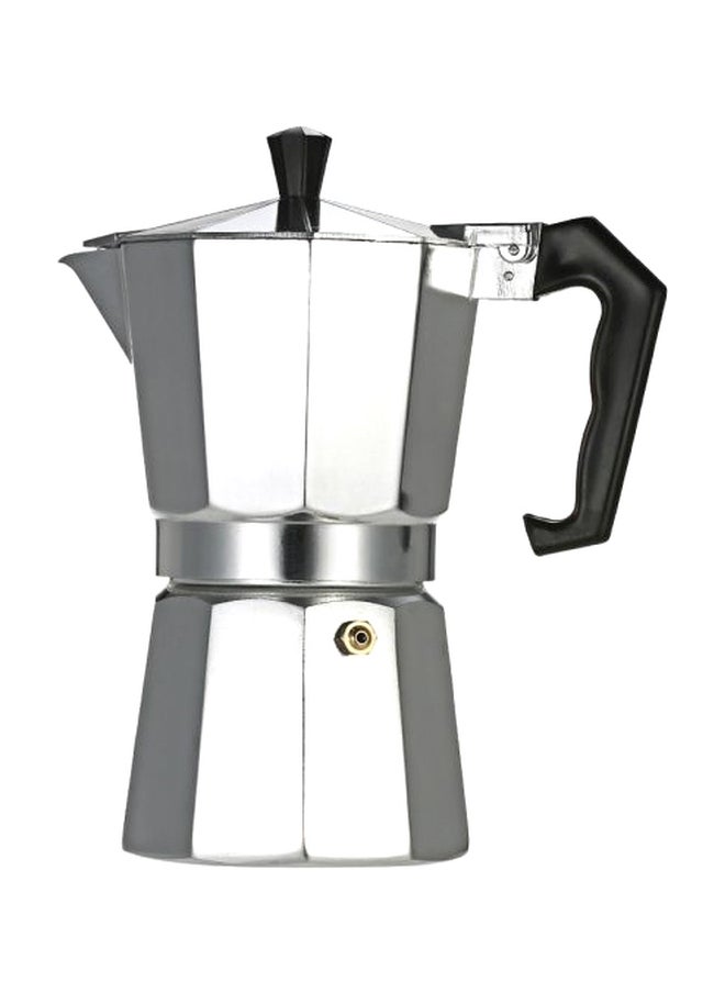 3-Cup Countertop Espresso Percolator Silver/Black