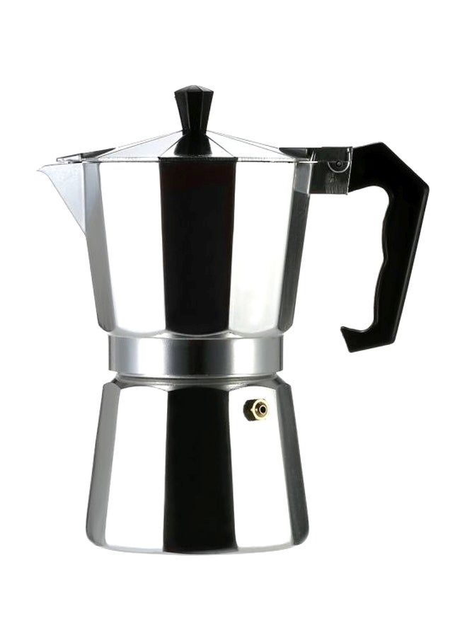 3-Cup Countertop Espresso Percolator Silver/Black