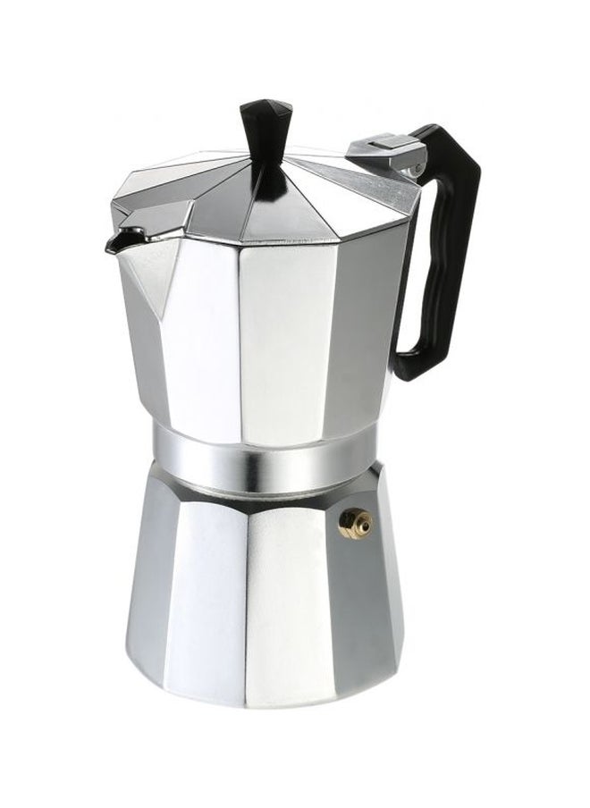3-Cup Countertop Espresso Percolator Silver/Black