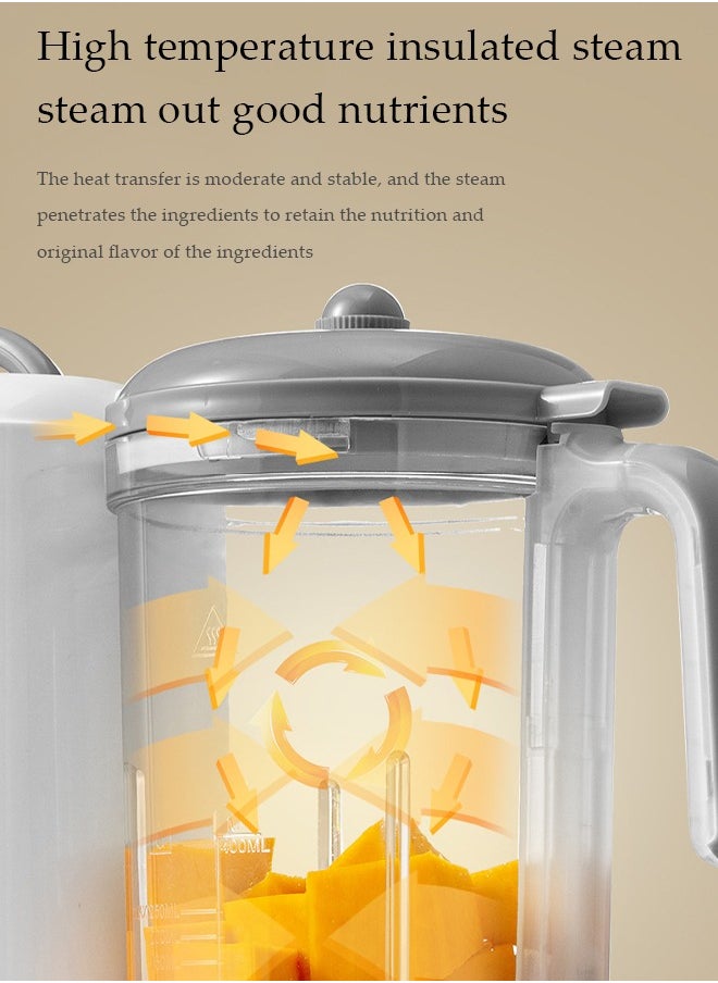 Baby Food Maker,multifunctional food steaming and mixing machine, mini grinder, timed, suitable for making milkshakes, juices, vegetable puree, meat filling, 400ml, 203 * 310 * 130mm