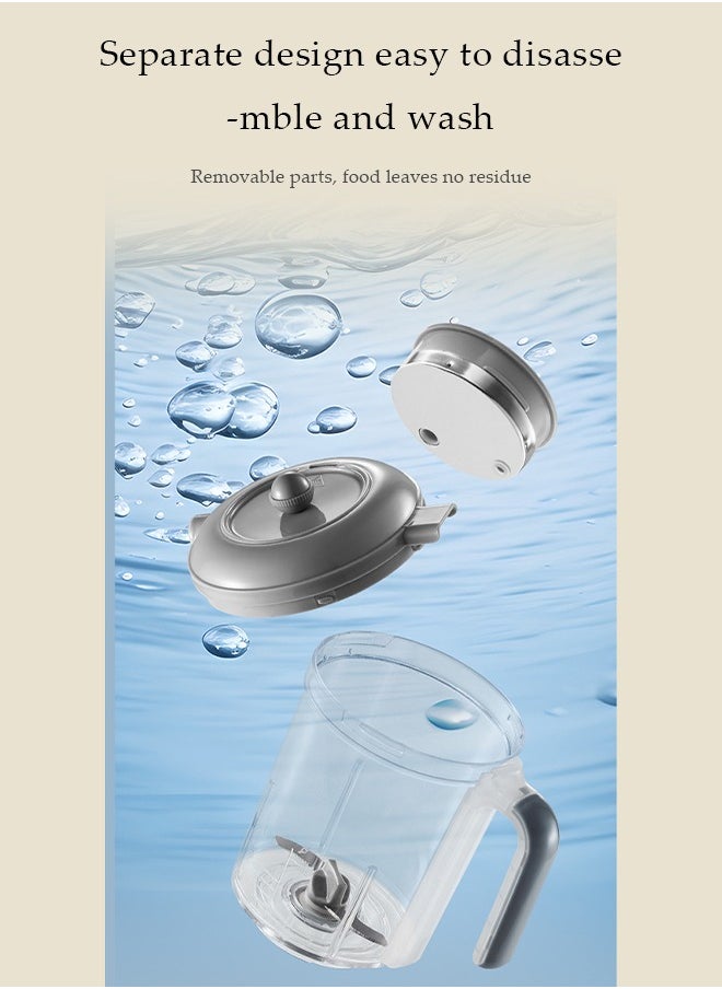 Baby Food Maker,multifunctional food steaming and mixing machine, mini grinder, timed, suitable for making milkshakes, juices, vegetable puree, meat filling, 400ml, 203 * 310 * 130mm