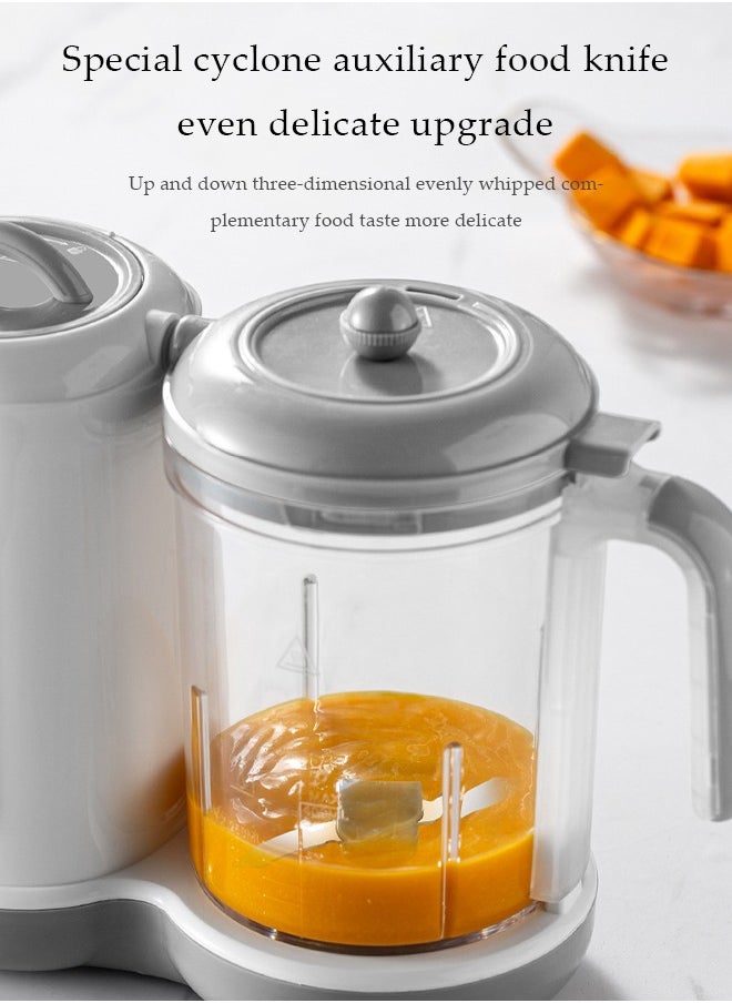 Baby Food Maker,multifunctional food steaming and mixing machine, mini grinder, timed, suitable for making milkshakes, juices, vegetable puree, meat filling, 400ml, 203 * 310 * 130mm