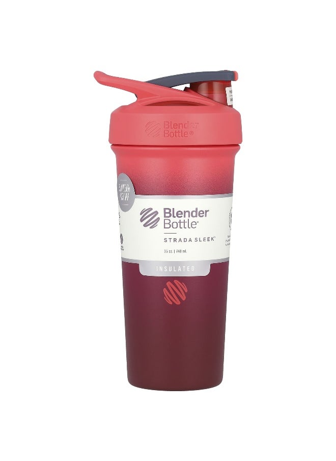 Blender Bottle, Strada Sleek™, Insulated Stainless Steel, Sangria, 25 oz (740 ml)