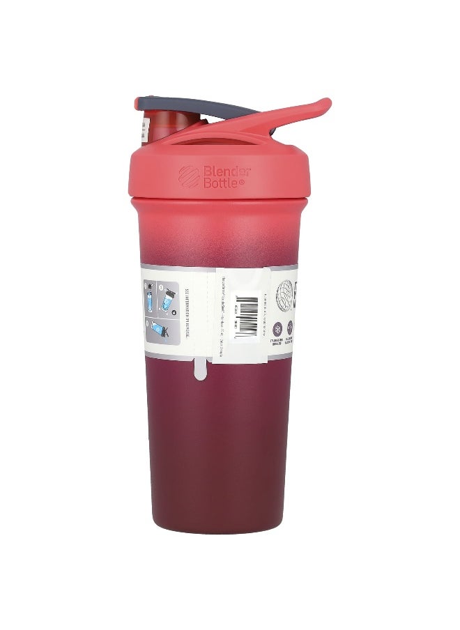 Blender Bottle, Strada Sleek™, Insulated Stainless Steel, Sangria, 25 oz (740 ml)