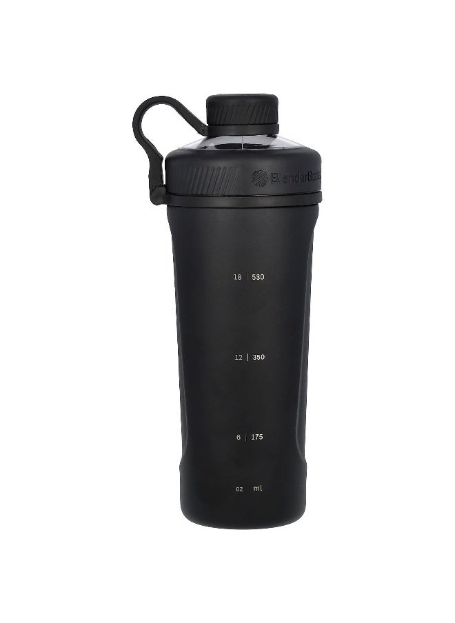 Blender Bottle, Radian, Insulated Stainless Steel, Matte Black, 26 oz (770 ml)