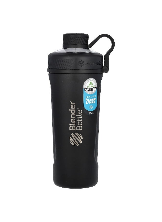 Blender Bottle, Radian, Insulated Stainless Steel, Matte Black, 26 oz (770 ml)