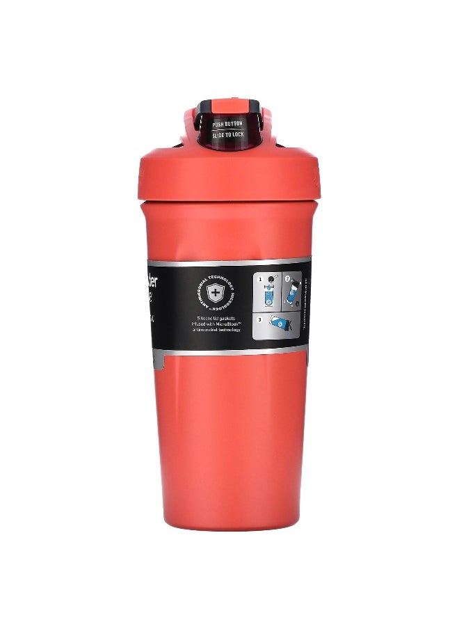 Blender Bottle, Strada, Insulated Stainless Steel, FC Coral, 24 oz (710 ml)