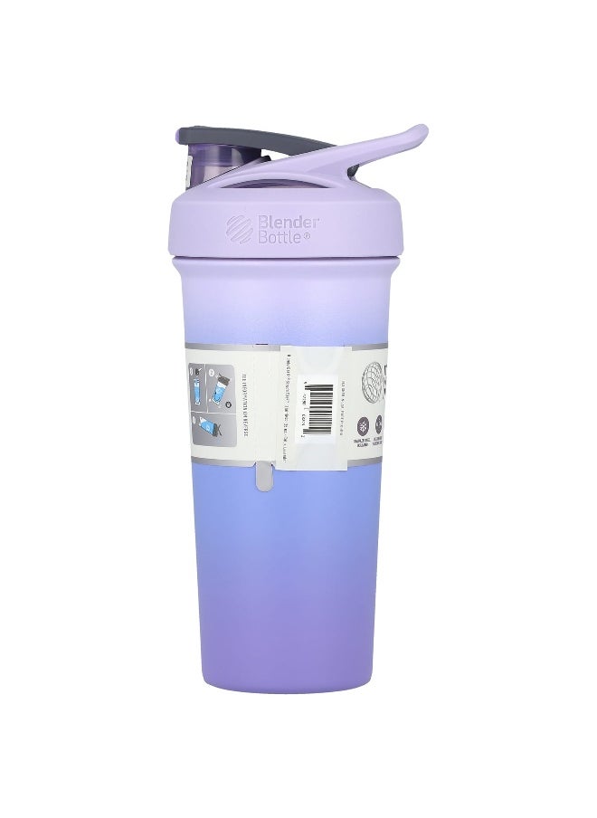 Blender Bottle, Strada Sleek™, Insulated Stainless Steel, Lavender, 25 oz (740 ml)
