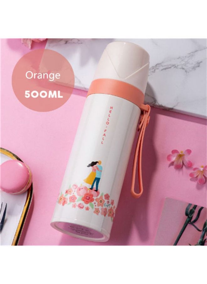 Portable Thermos Beige/Pink
