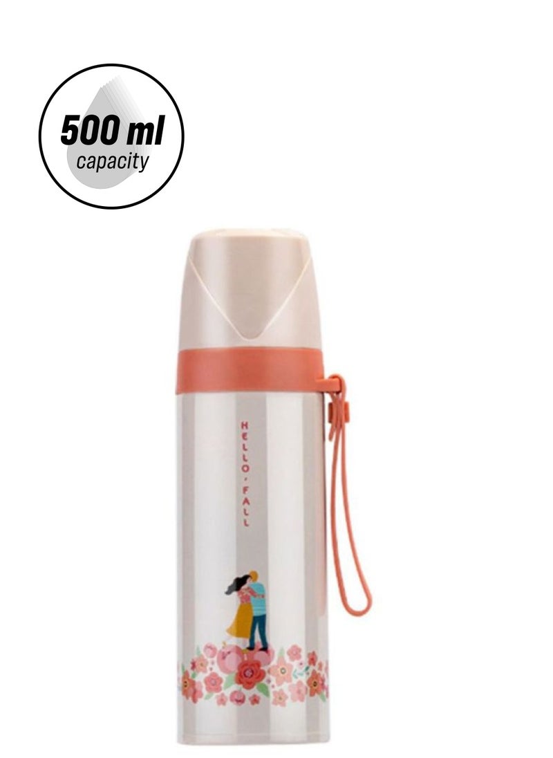 Portable Thermos Beige/Pink