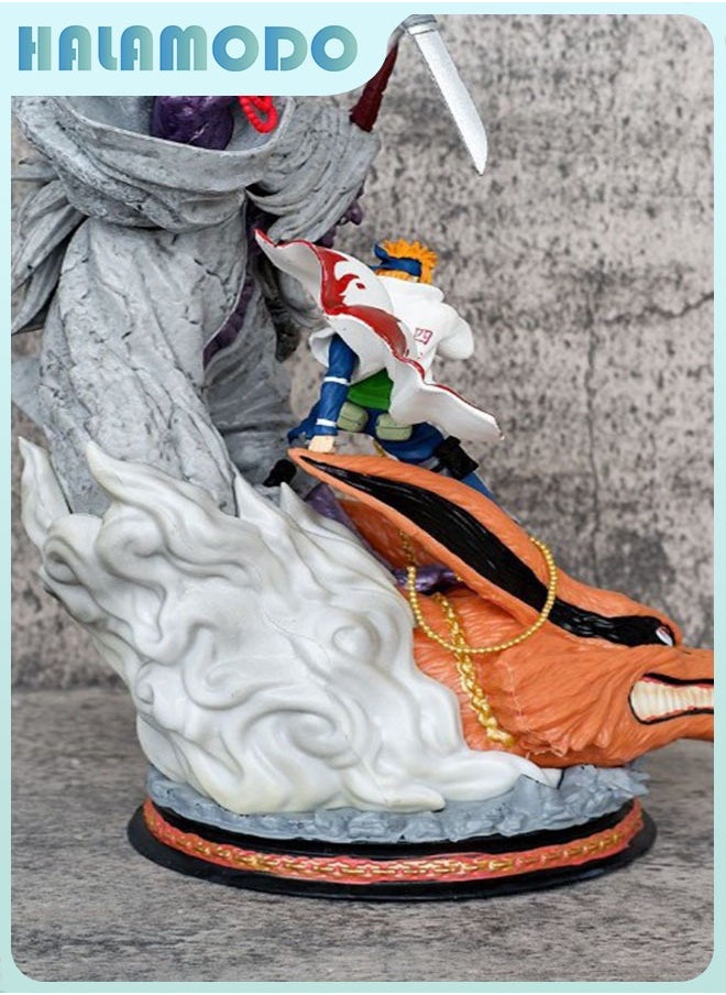 Naruto  Fourth Hokage Minato Namikaze CS Version, Trendy Anime Memorial Figure Model, Decoration Gift 28cm