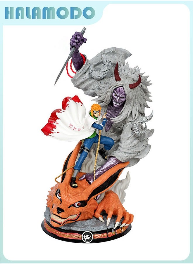 Naruto  Fourth Hokage Minato Namikaze CS Version, Trendy Anime Memorial Figure Model, Decoration Gift 28cm