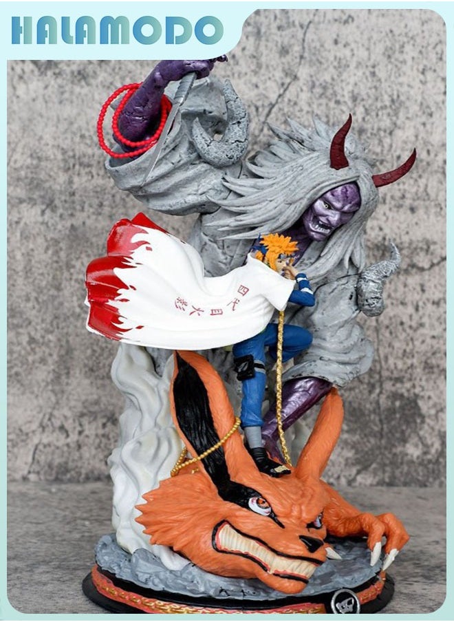 Naruto  Fourth Hokage Minato Namikaze CS Version, Trendy Anime Memorial Figure Model, Decoration Gift 28cm