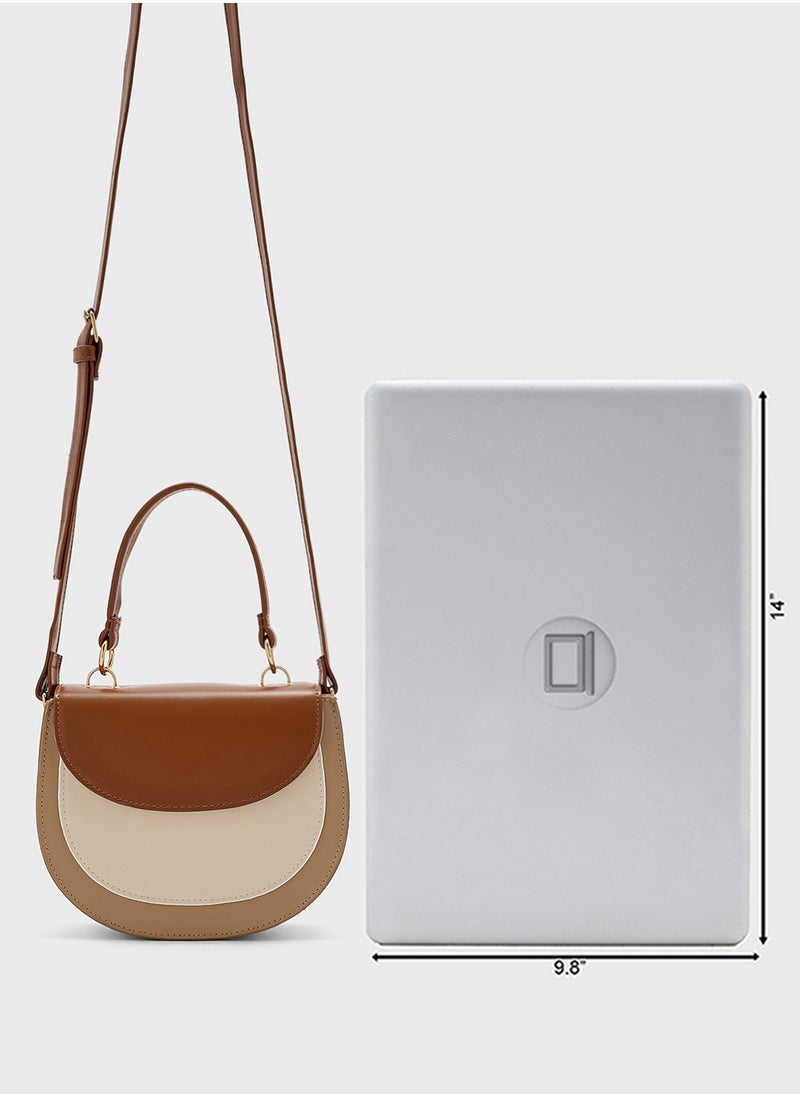 Color Block Satchel Bag