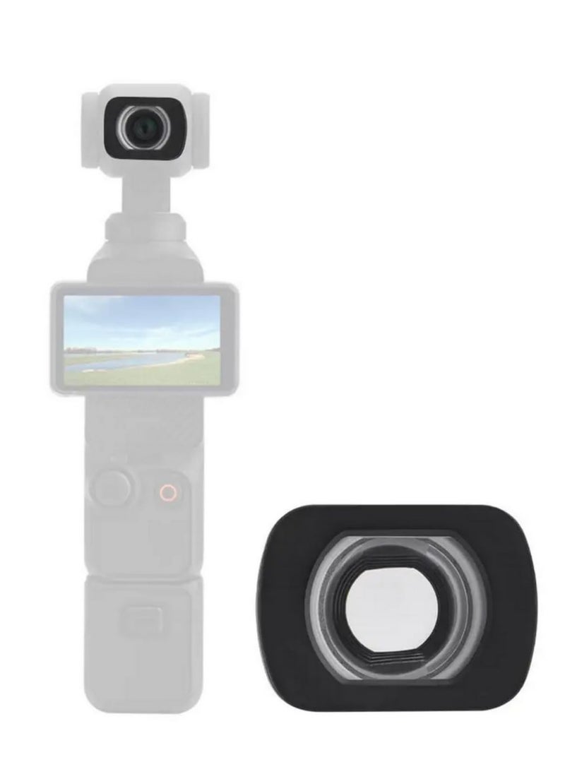 1PCS Magnetic Wide Angle Lens for DJI Osmo Pocket 3 112 Degree FOV Expansion Aluminum Alloy Optical Glass Anamorphic Camera Lens HD Anti-Distortion Ultra-Wide Attachment