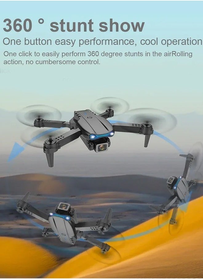 E99 Black Foldable Drone with HD Camera – FPV WiFi Live Streaming, Remote Control Quadcopter, Long Battery Life, Easy to Fly, Perfect for Kids, Adults & Beginners