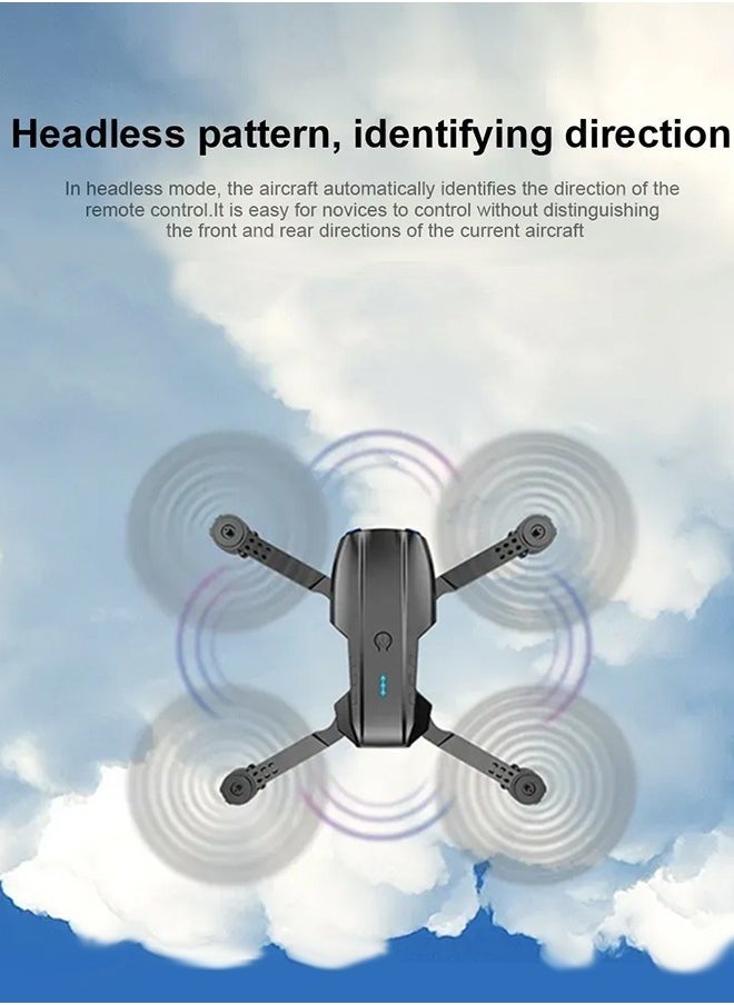 E99 Black Foldable Drone with HD Camera – FPV WiFi Live Streaming, Remote Control Quadcopter, Long Battery Life, Easy to Fly, Perfect for Kids, Adults & Beginners