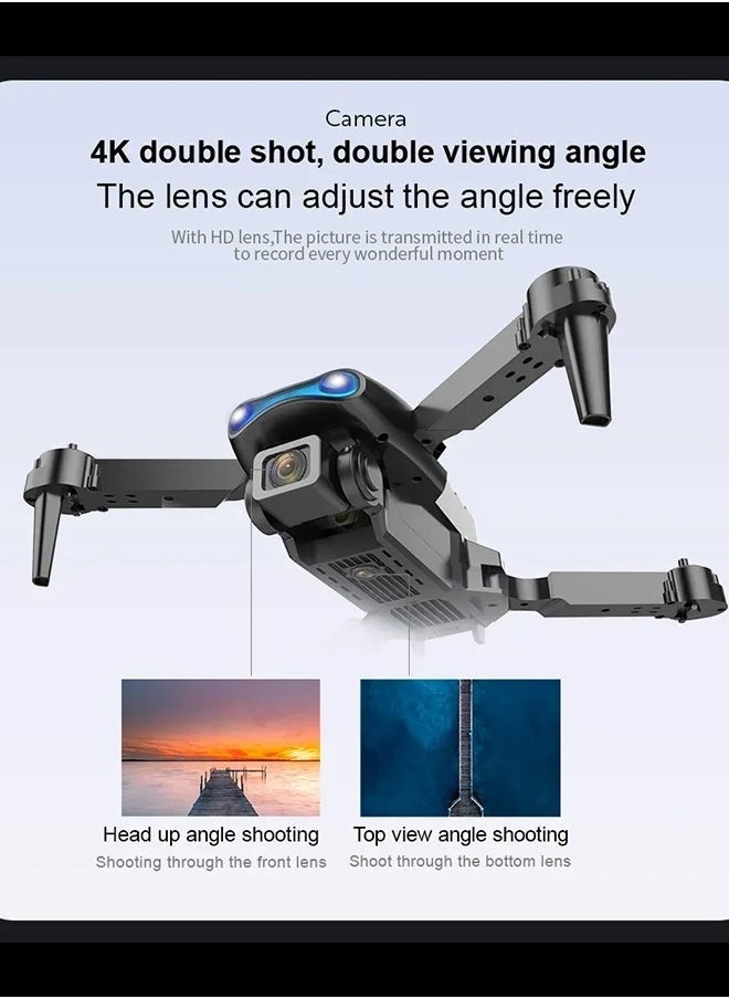 E99 Black Foldable Drone with HD Camera – FPV WiFi Live Streaming, Remote Control Quadcopter, Long Battery Life, Easy to Fly, Perfect for Kids, Adults & Beginners