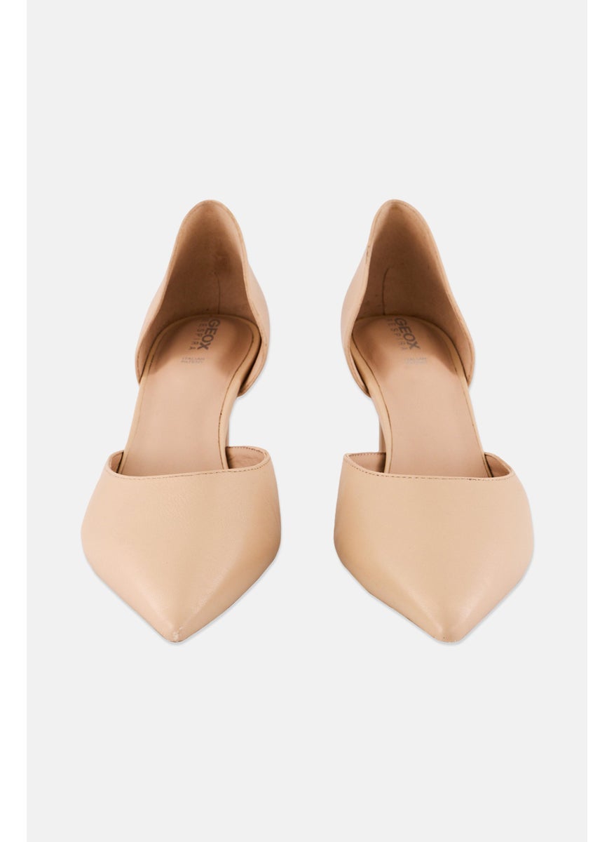 Women Slip On Pumps, Beige
