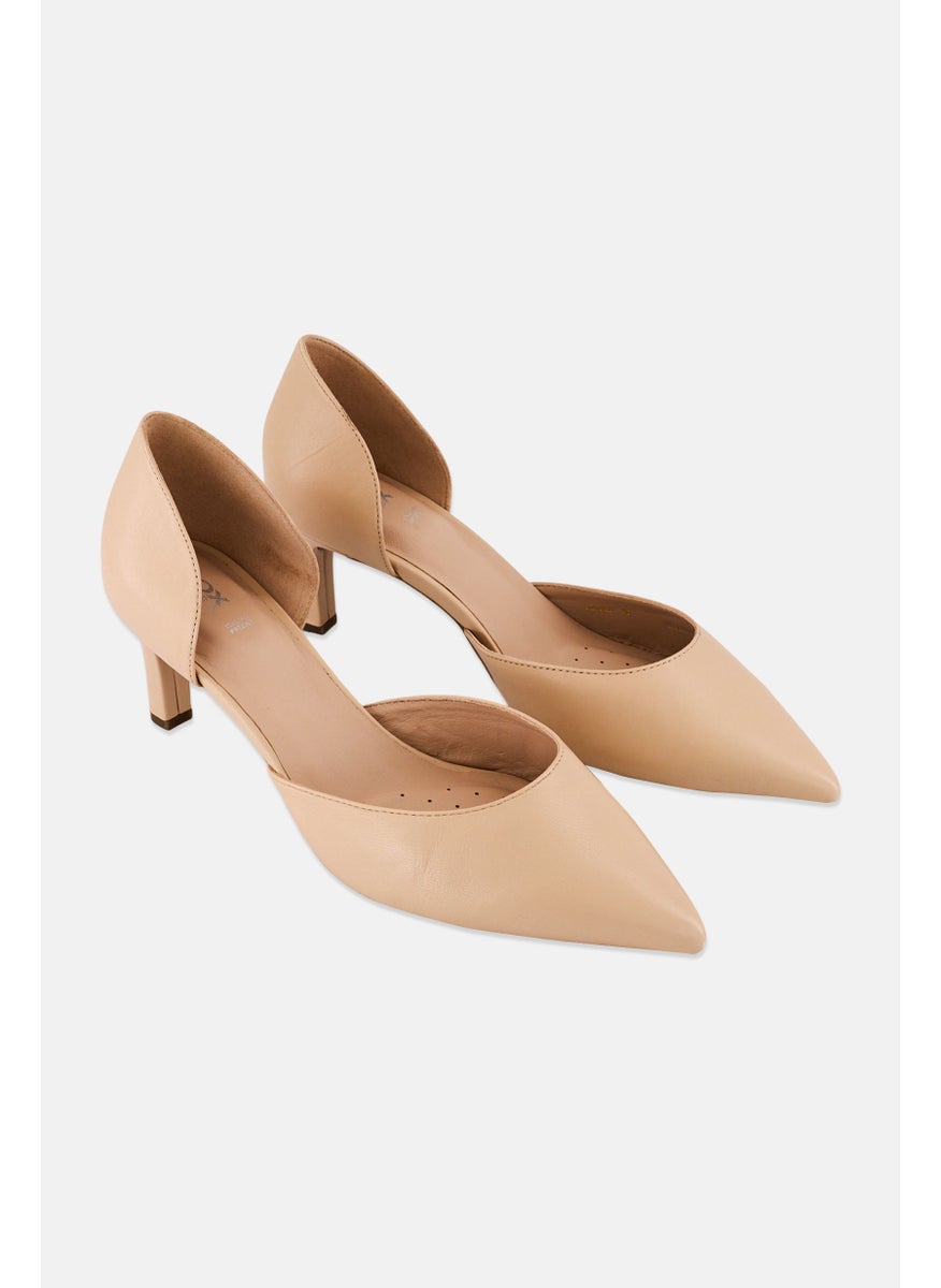 Women Slip On Pumps, Beige