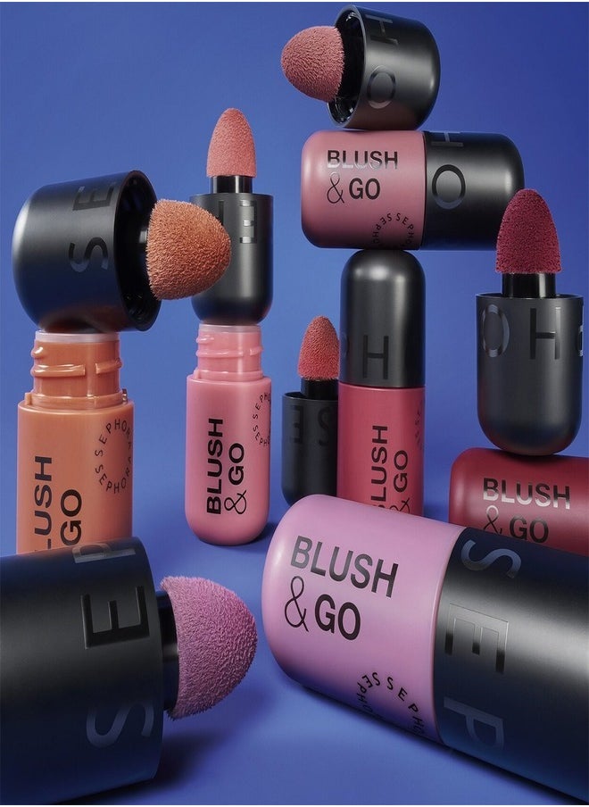 SEPHORA COLLECTION Blush & Go Longwear Matte Liquid Blush – 2-in-1 Lip & Cheek Color – 03 On The Bright Side - Dusty Orange Matte – 7ml