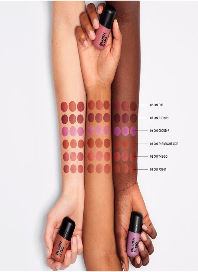 SEPHORA COLLECTION Blush & Go Longwear Matte Liquid Blush – 2-in-1 Lip & Cheek Color – 03 On The Bright Side - Dusty Orange Matte – 7ml