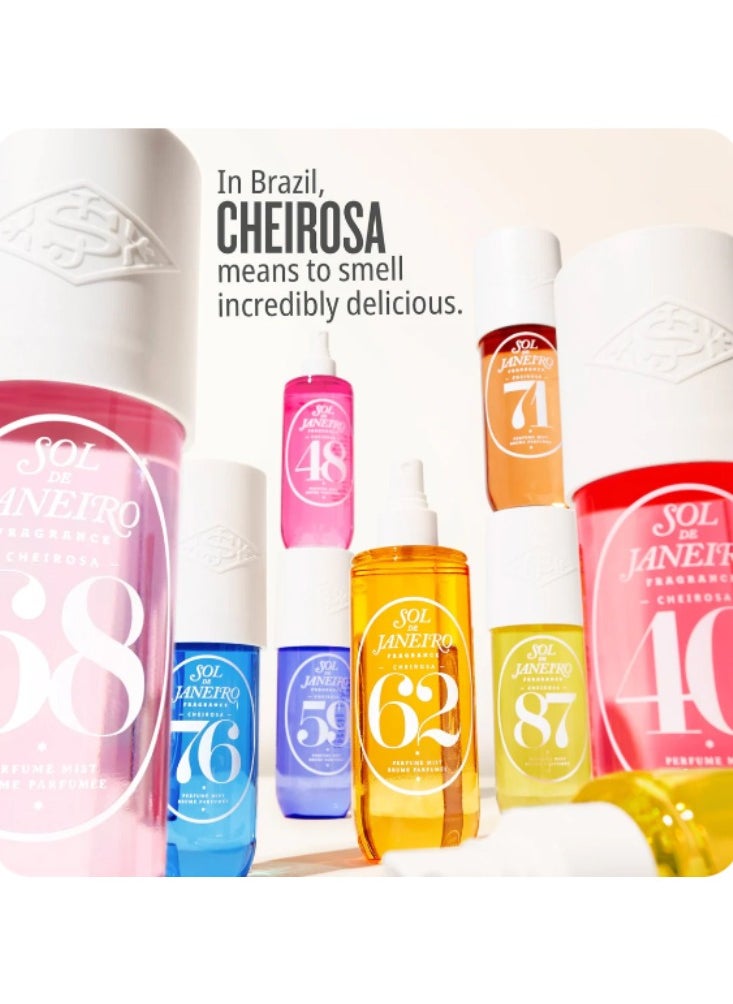 SOL DE JANEIRO Brazilian Crush Cheirosa 76 Hair & Body Fragrance Mist – 90mL/3.0 fl oz | Warm, Tropical Scent with Floral & Gourmand Notes | Long-Lasting, Vegan & Cruelty-Free Fragrance