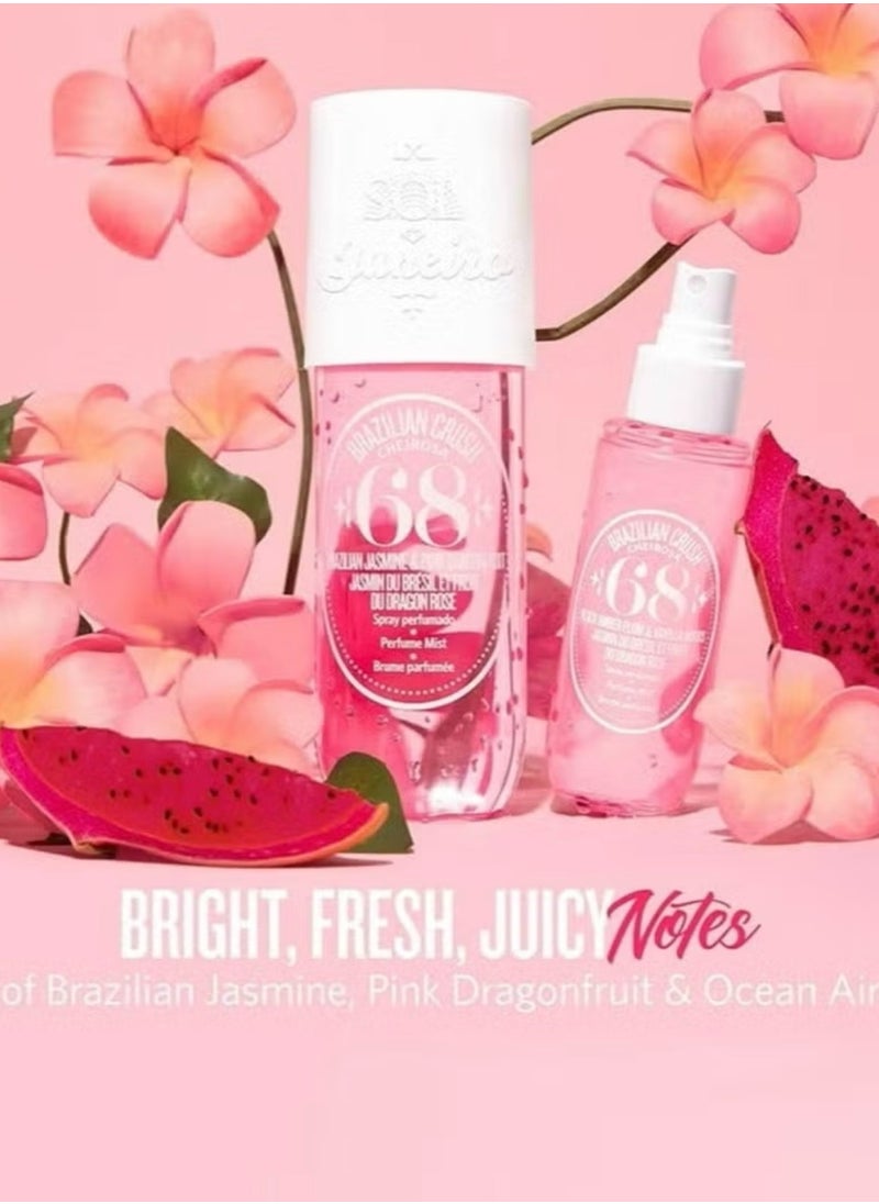 Sol de Janeiro Brazilian Crush Cheirosa 68 Beija Flor Perfume Mist – 90ml | Floral & Fruity Fragrance with Passionfruit, Pink Jasmine & Amber | Lightweight, Uplifting Scent for Women & Men