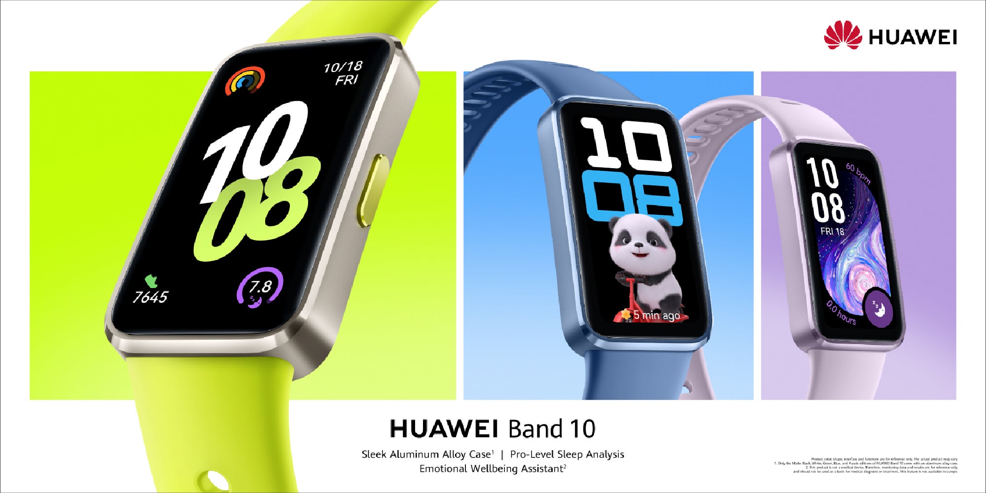 Band 10 Smartwatch, Metallic Design, iOS Android, Pro-Level Sleep Analysis, Fast Charging And Robust Battery Life, Sleek Aluminum Alloy Case Green